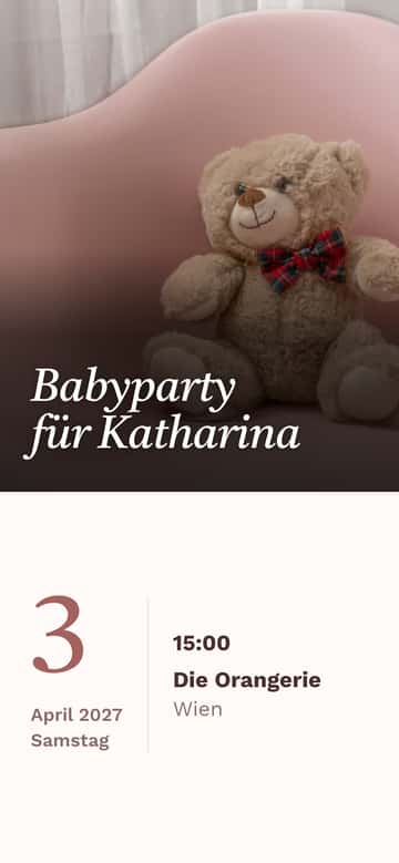 Babyparty-Einladungen – Wiegenlied