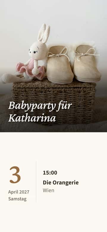 Babyparty-Einladungen – Baumwolle