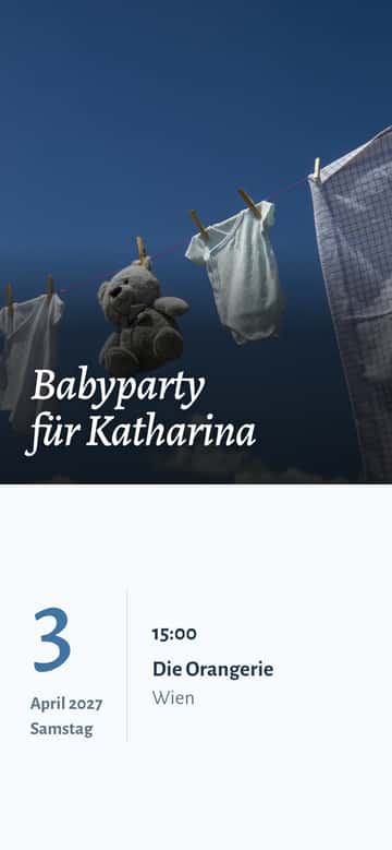 Babyparty-Einladungen – Wölkchen