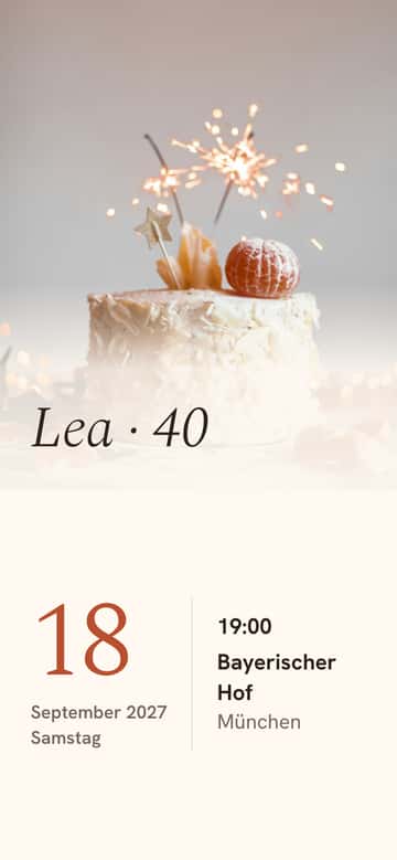 Geburtstagseinladungen – Torte