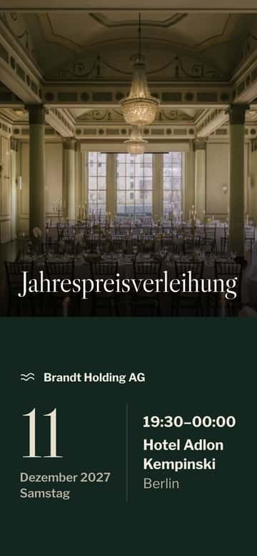Einladungen für Firmenevents – Gala