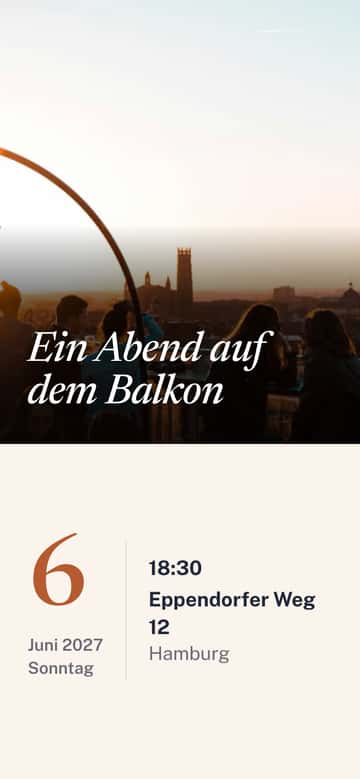 Einladungen zur Einweihungsfeier – Balkonabend