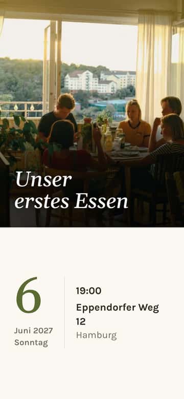Einladungen zur Einweihungsfeier – Erste Tafel