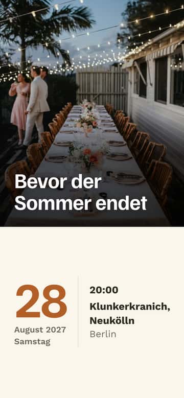 Partyeinladungen – Garten