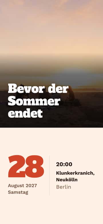 Partyeinladungen – Abendrot