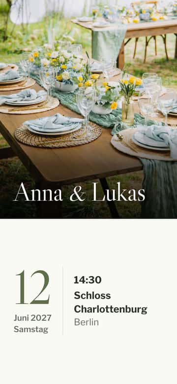 Digitale Hochzeitseinladungen – Olivenhain