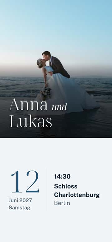 Digitale Hochzeitseinladungen – Ufer