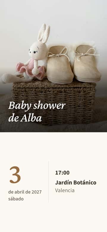 Invitaciones de baby shower – Algodón