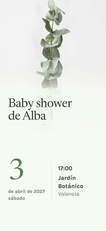 Invitaciones de baby shower – Salvia