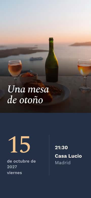 Invitaciones para cenas – Terraza