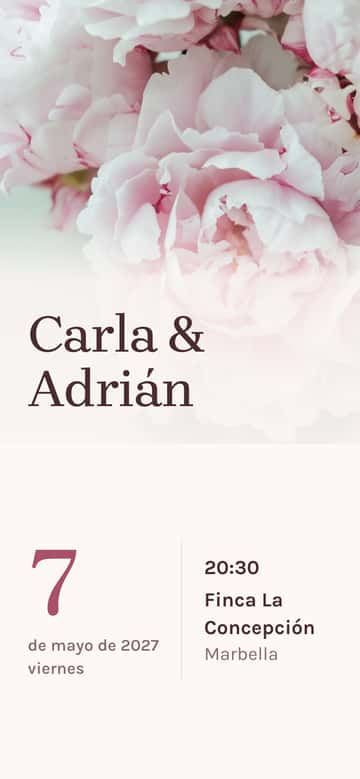 Invitaciones de compromiso – Agua de rosas