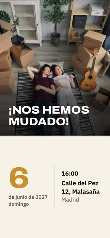 Invitaciones de inauguración de casa – Nos mudamos