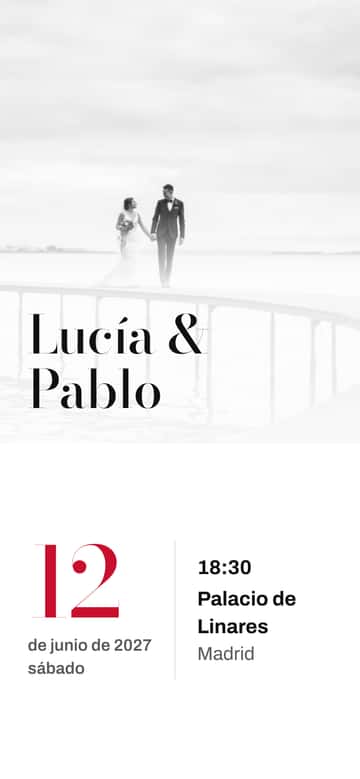 Invitaciones de boda digitales – Portada