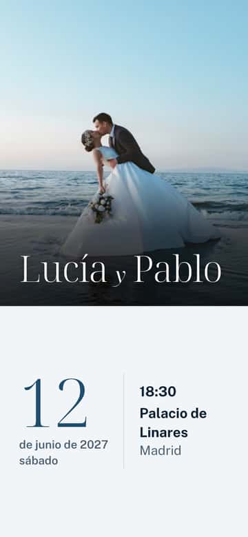 Invitaciones de boda digitales – Orilla