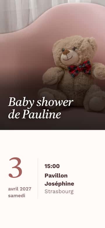 Invitations baby shower – Berceuse