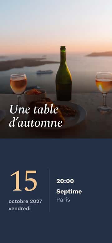 Invitations pour dîner – Terrasse