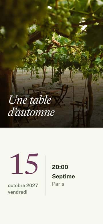 Invitations pour dîner – Vignoble