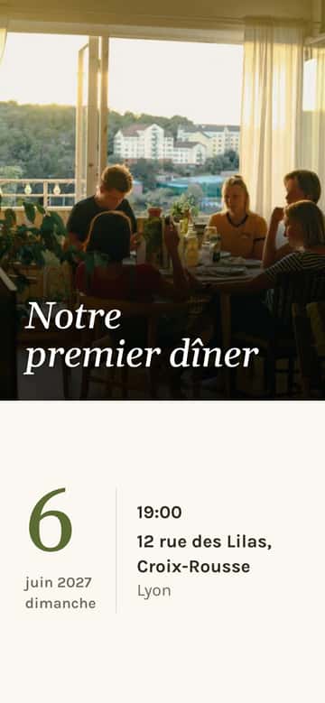 Invitations de crémaillère – Premier dîner