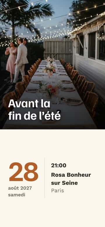 Invitations de fête – Jardin