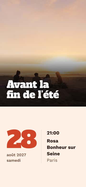 Invitations de fête – Soleil couchant