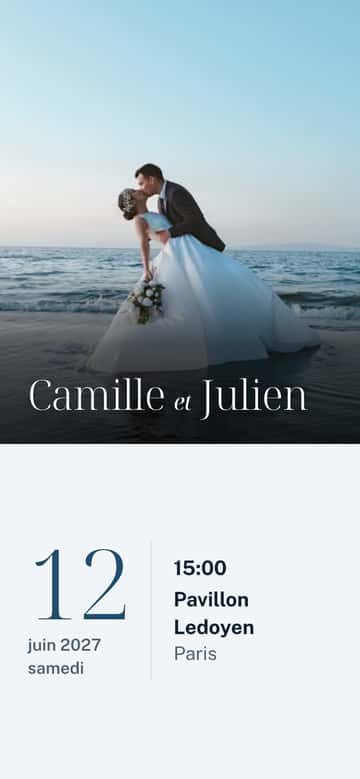 Faire-part de mariage digitaux – Rivage