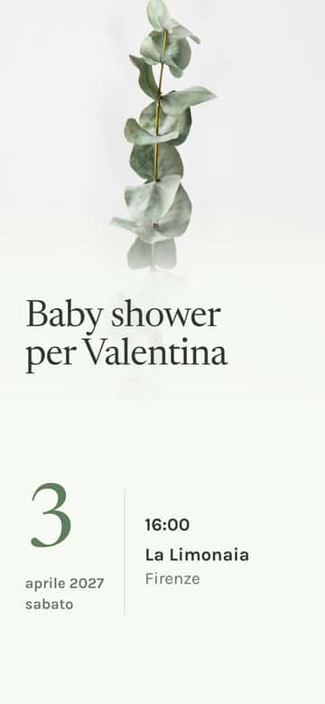 Inviti per baby shower – Salvia