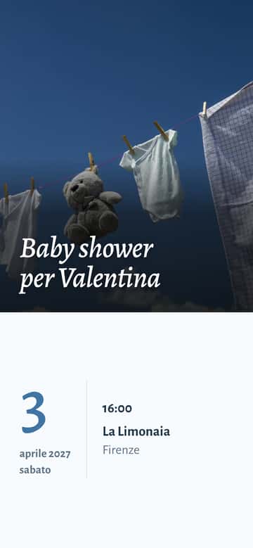 Inviti per baby shower – Nuvola