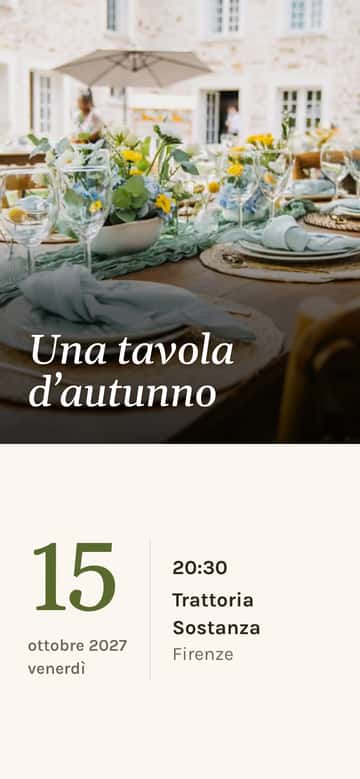 Inviti per cene – Tavola del raccolto