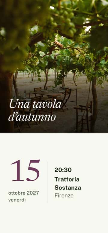 Inviti per cene – Vigna