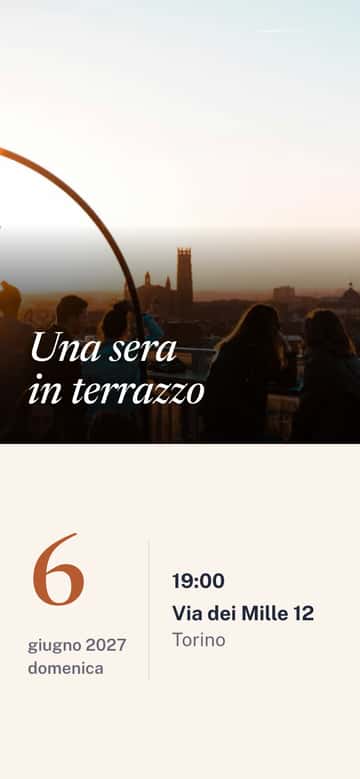 Inviti per l’inaugurazione della casa – Sera in balcone