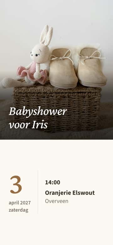 Babyshower-uitnodigingen – Katoen