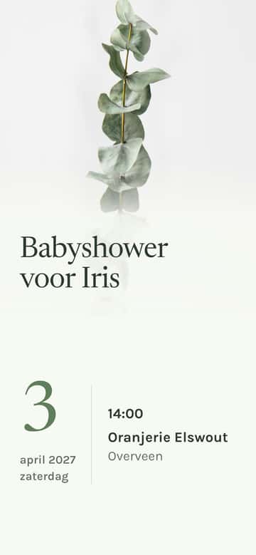 Babyshower-uitnodigingen – Salie