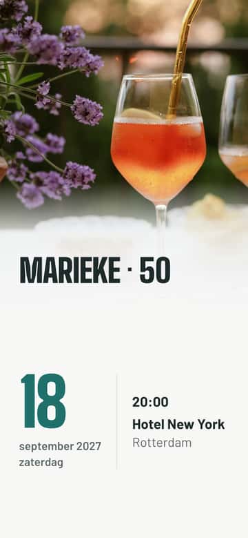 Verjaardagsuitnodigingen – Cocktail