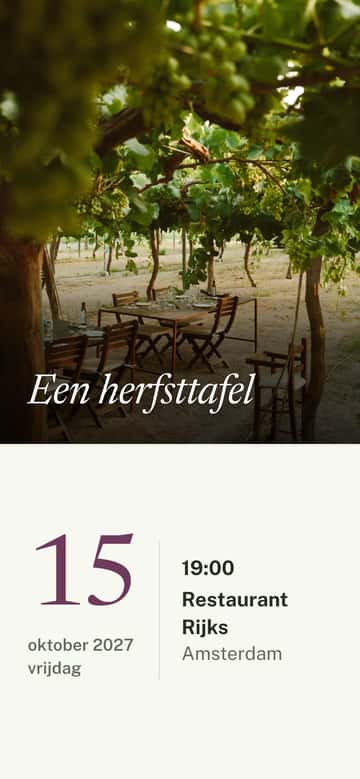 Dineruitnodigingen – Wijngaard
