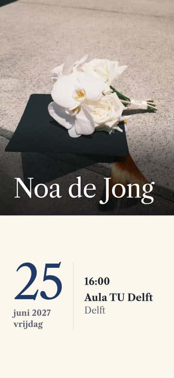 Uitnodigingen voor diploma-uitreikingen – Cum laude
