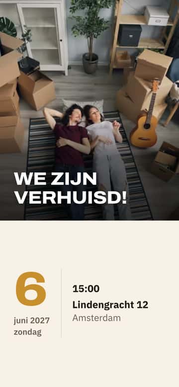 Housewarming-uitnodigingen – Verhuisd