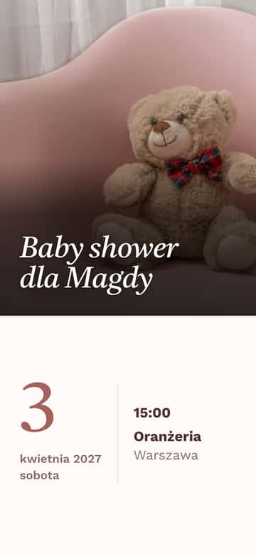 Zaproszenia na baby shower – Kołysanka