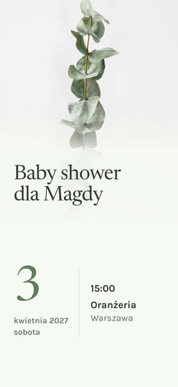 Zaproszenia na baby shower – Szałwia