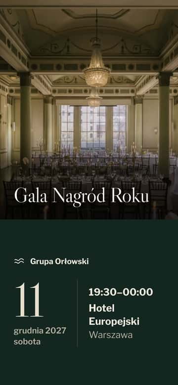 Zaproszenia na wydarzenia firmowe – Gala