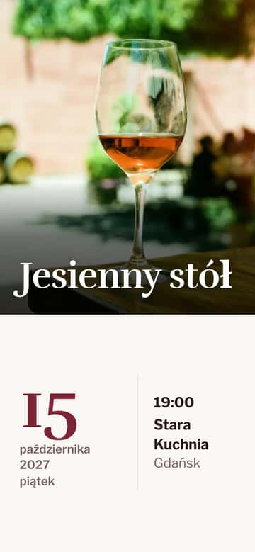 Zaproszenia na kolację – Wino