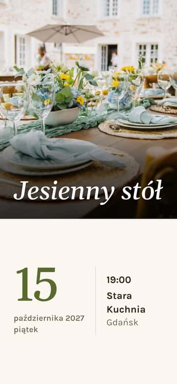 Zaproszenia na kolację – Stół dożynkowy