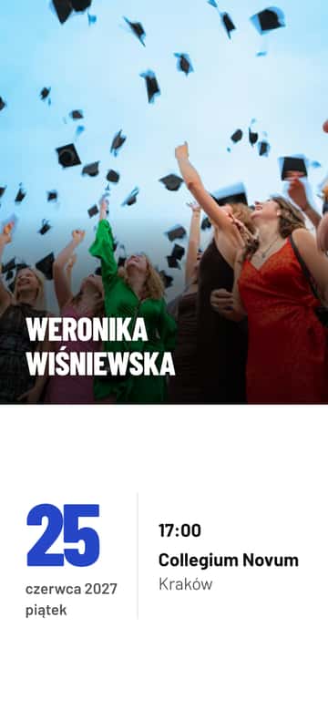 Zaproszenia na rozdanie dyplomów – Biret