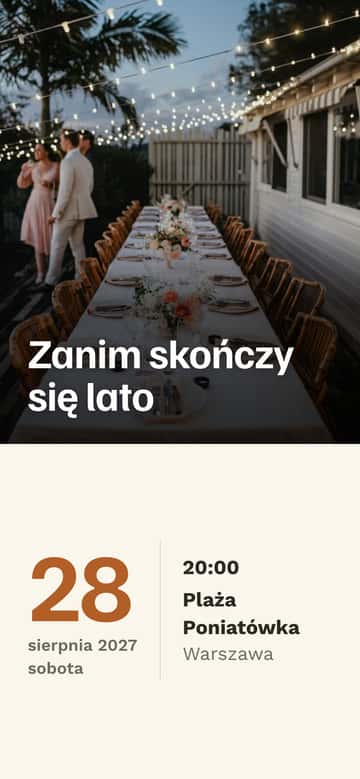 Zaproszenia na imprezę – Ogród