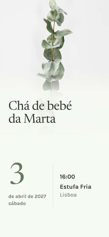 Convites de chá de bebé – Salva