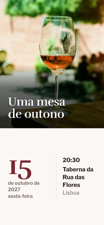 Convites de jantar – Vinho