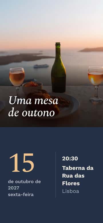 Convites de jantar – Terraço