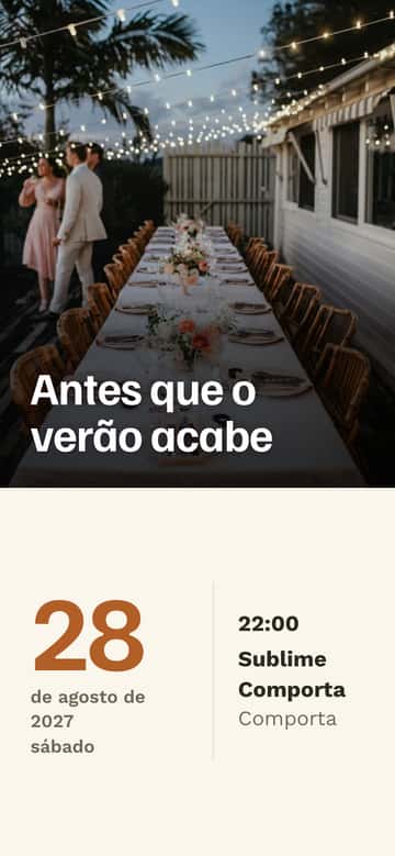 Convites de festa – Jardim