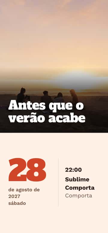 Convites de festa – Pôr do sol