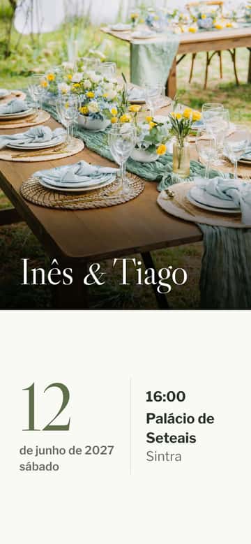 Convites de casamento digitais – Olival