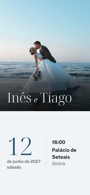 Convites de casamento digitais – Cais